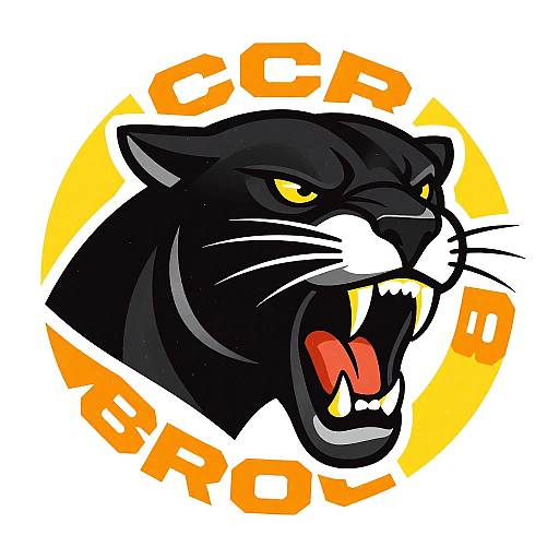 Bold Black Panther Sports Logo