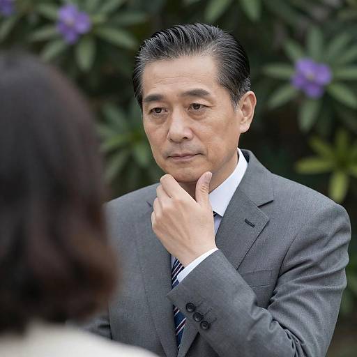 Thoughtful Man in Nature's Embrace