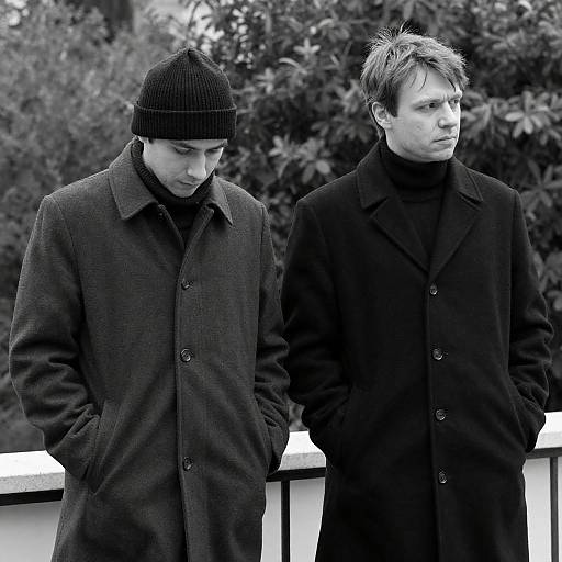 Black-and-White Portrait of Two Men