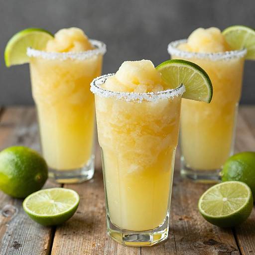 Golden Frozen Margaritas with Lime