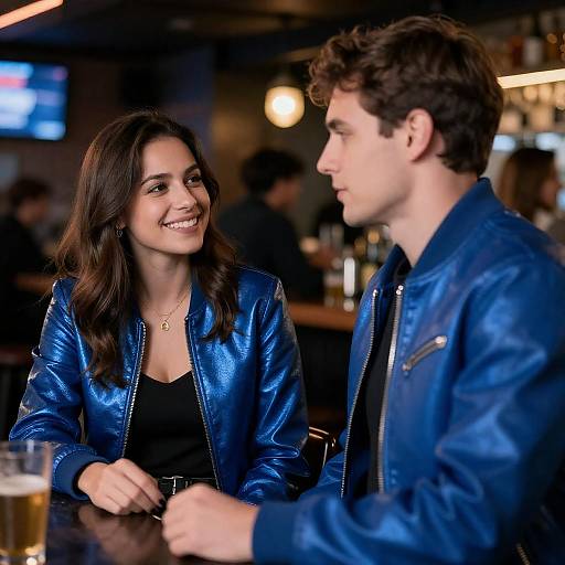 Dynamic Bar Scene with Friends