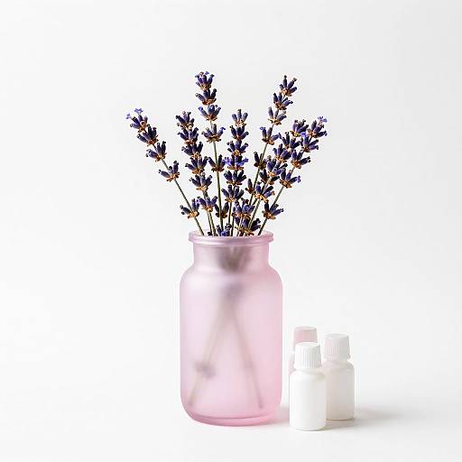 Minimalist Pastel Jar with Lavender