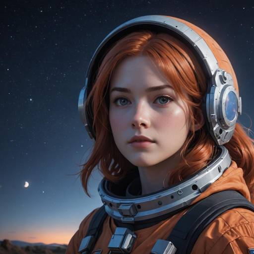 Girl in Starry Sky with Freckles