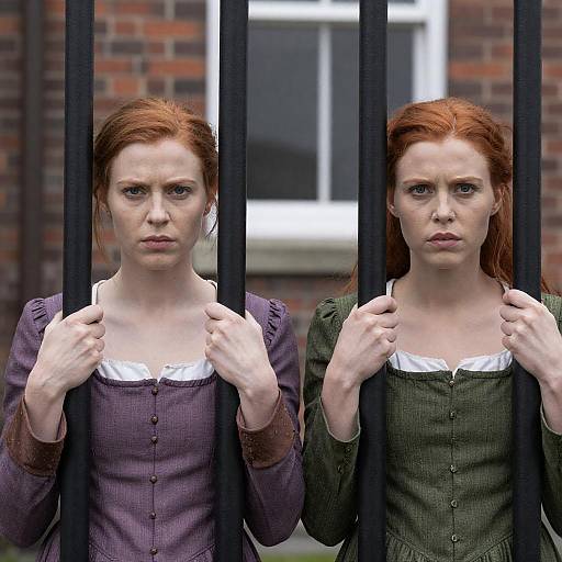 Intense Portrait of Two Redheads