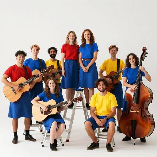 Vibrant Bluegrass Band on Ladders