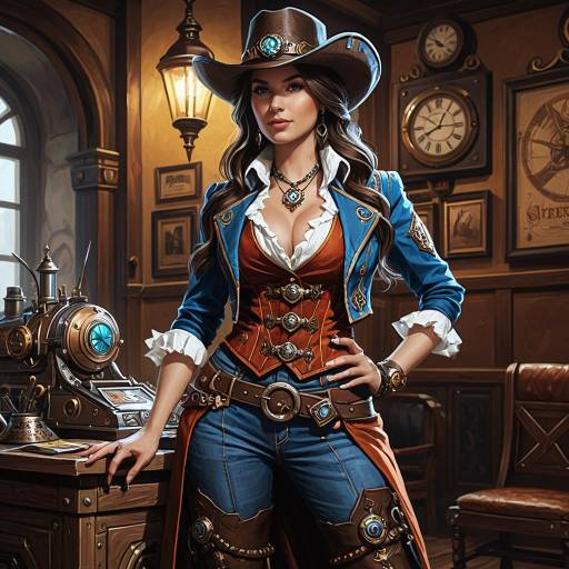 Steampunk Female Cowgirl Fashion Consultant