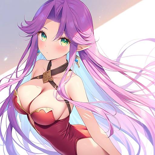 Illustration of Angela (seiken densetsu 3), seiken densetsu in the style of Shikitani asuka