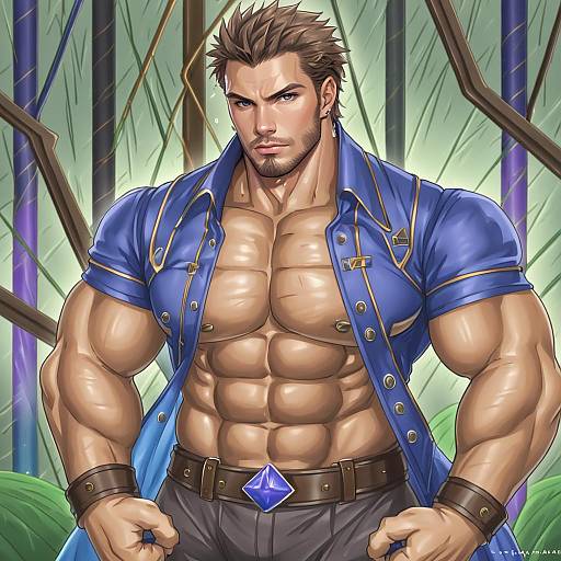 Illustration of Ardbert hylfyst, final fantasy in the style of Wataame27