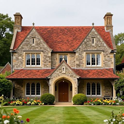 Storybook Tudor Manor with Lush Garden