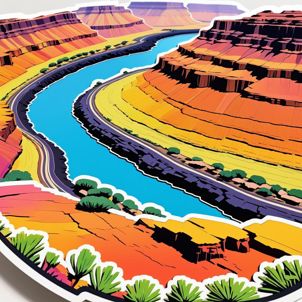 Vibrant Grand Canyon Sticker Design