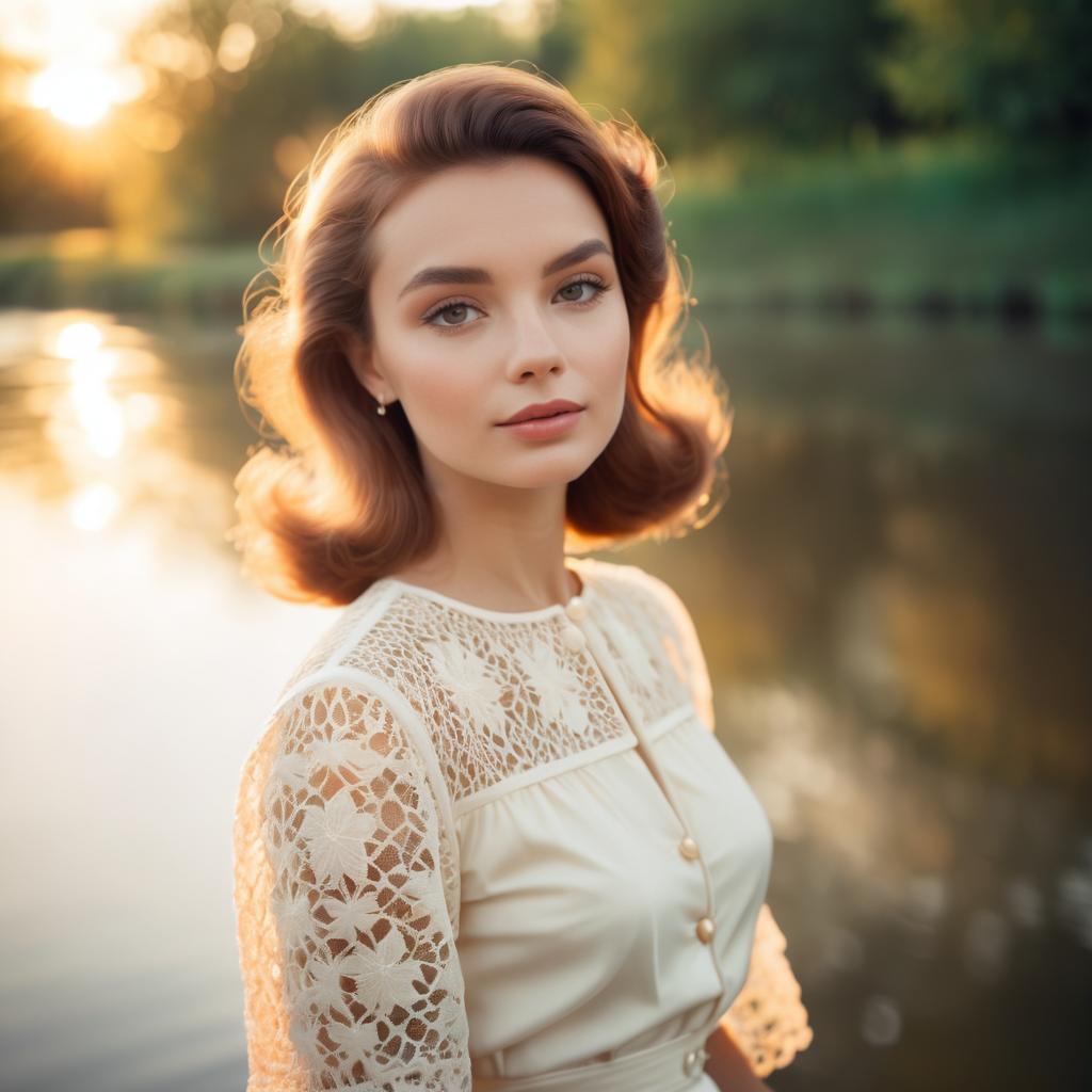 Dreamy 1960s Female Portrait by River