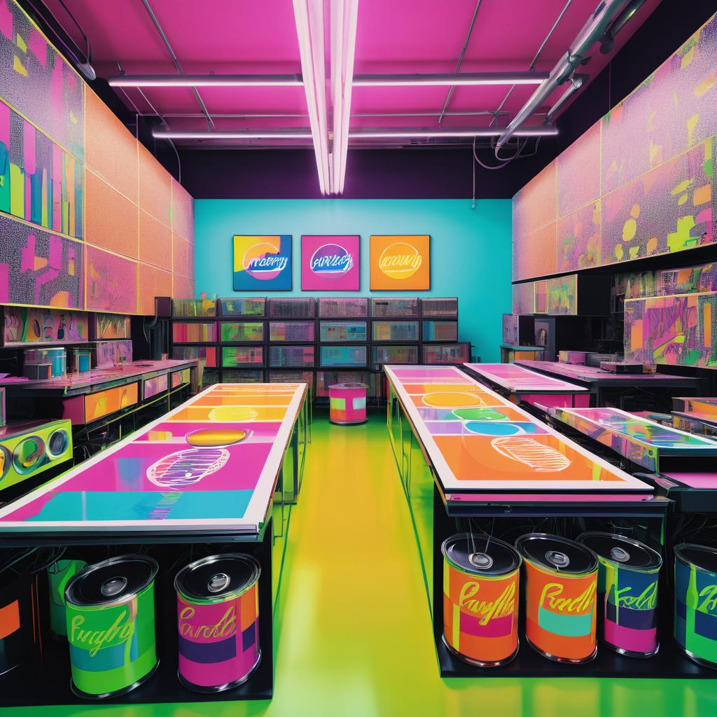 Vibrant Chaos of Warhol's Pop Art Studio