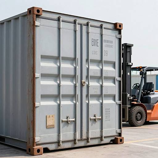 Detailed Industrial Shipping Container Scene