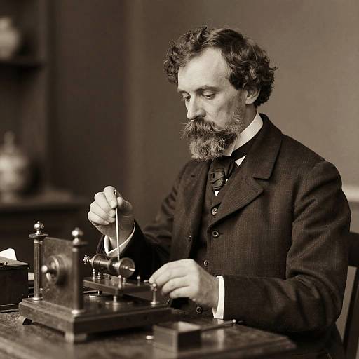 Victorian Scientist with Early Computers