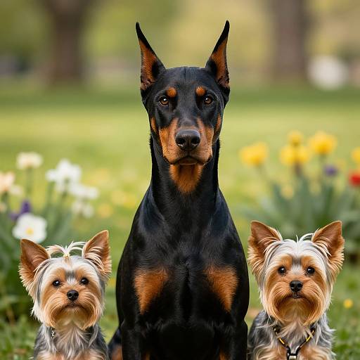 Adorable Doberman-Yorkie Hybrid Dog