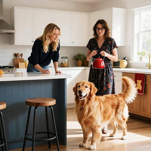 Joyful Moments in a Cozy Kitchen