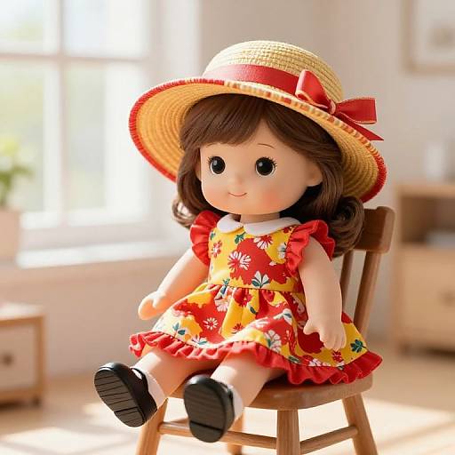 Charming Doll in Floral Dress