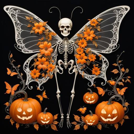 Ethereal Entity with Autumnal Wings Ethereal Entity with Autumnal Wings