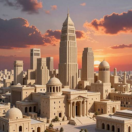 3D Ancient City Skyline Transformation