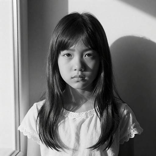 Intense Gaze of a Young Girl