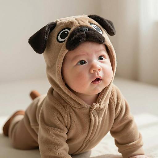Baby in Pug Onesie Costume