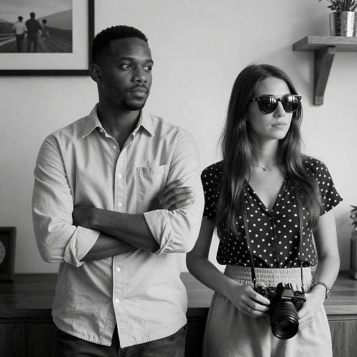 Contrasting Portrait of Diversity in B&W