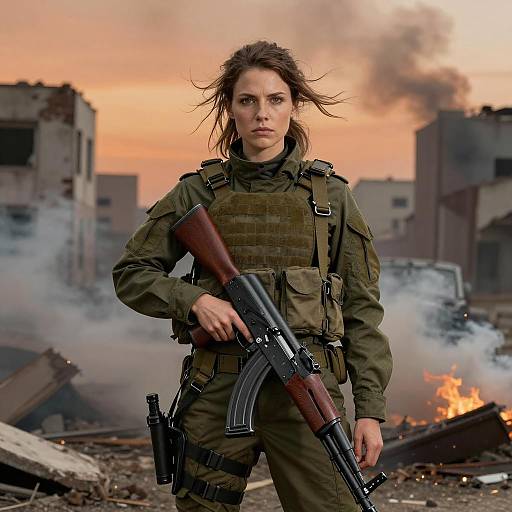 Cinematic Portrait of a Resilient Woman