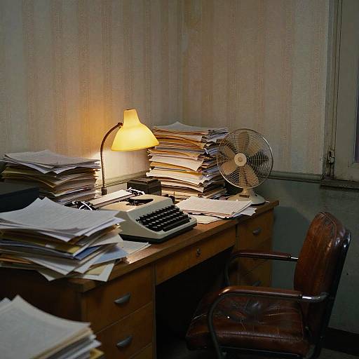 Cluttered Nostalgic Vintage Office