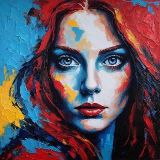 Bold Expressionist Portrait of Woman