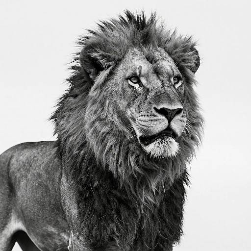 Determined Anthropomorphic Lion King Portrait