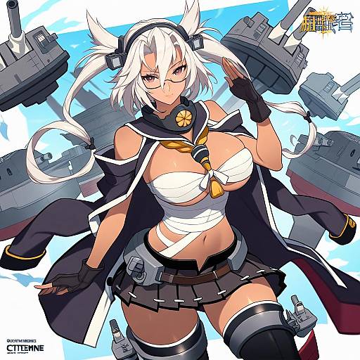 Illustration of Musashi kai (kancolle), kantai collection in the style of Citemer