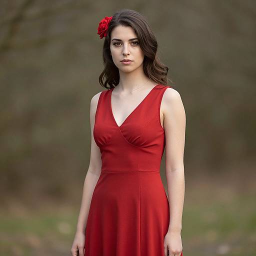 Rust Colored Wedding Dress Portrait