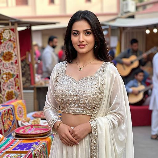 Young Woman in Vibrant Jaipur Market