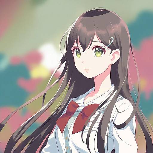 Illustration of Hanazono tae, bang dream! in the style of Nishimura eri