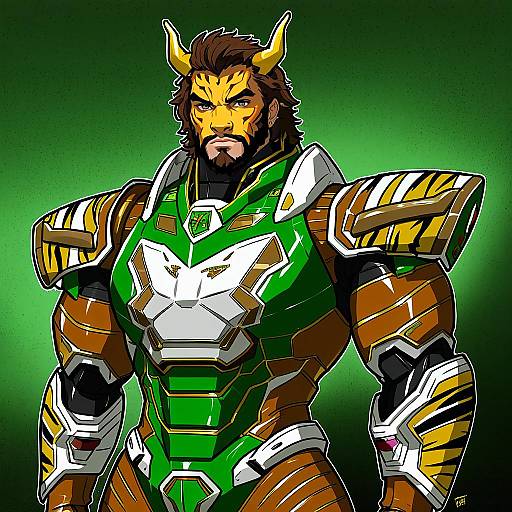 Illustration of Antonio lopez, tiger & bunny in the style of Fakepucco