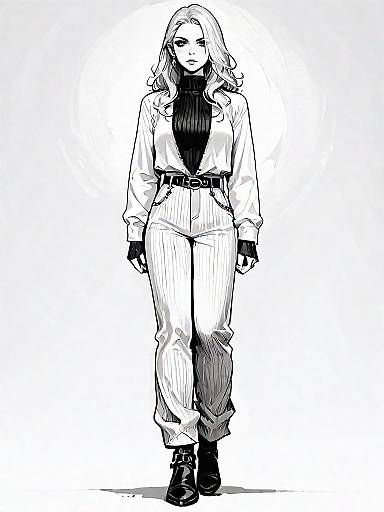 Urban Chic Woman Full Body Portrait