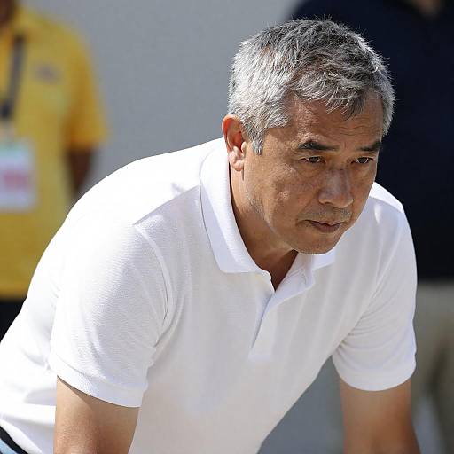 Focused Middle-Aged Man in Sunlight