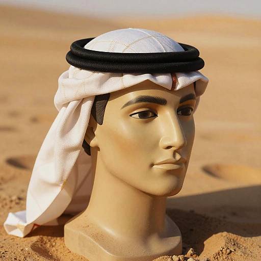 Desert Warrior Mannequin with Hamas Headband
