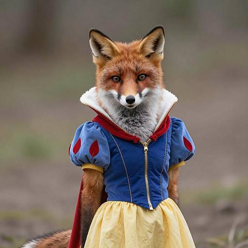 Fox Dressed as Snow White