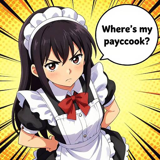 Angry Kawaii Maid Anime Art