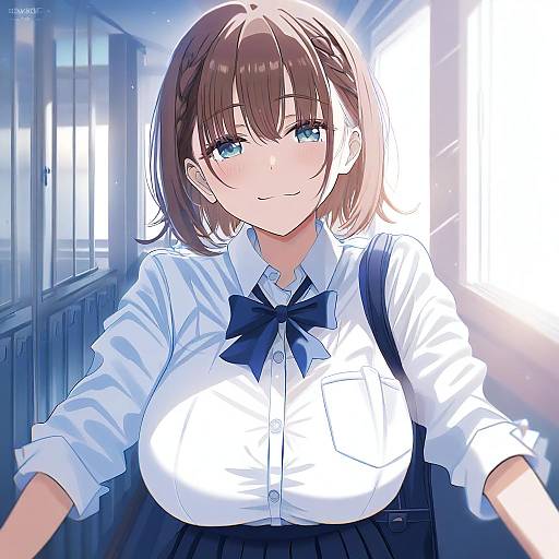 Illustration of Ai-chan (tawawa), getsuyoubi no tawawa in the style of Nicky w
