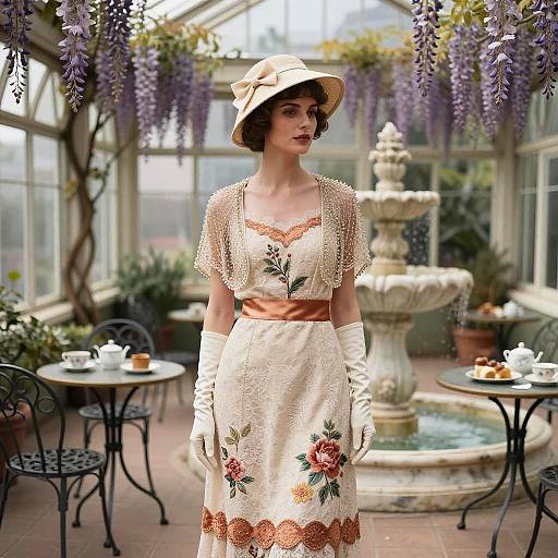 1920s Rooftop Tea Party Portrait