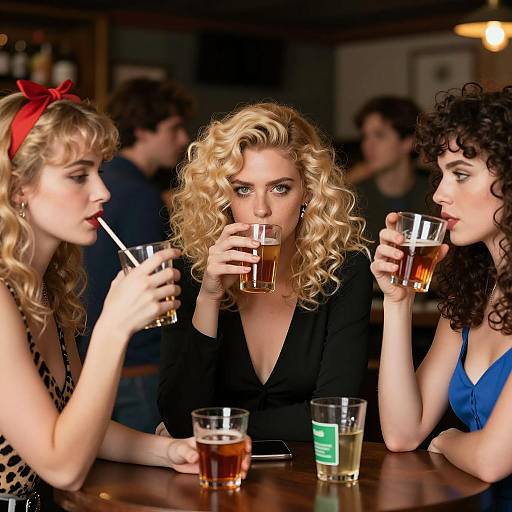 Dynamic Bar Scene with Vibrant Characters