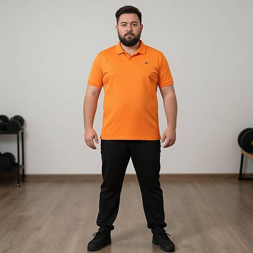 Plus Size Man Working Out Indoors