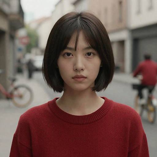 Young Woman in Urban Setting Portrait