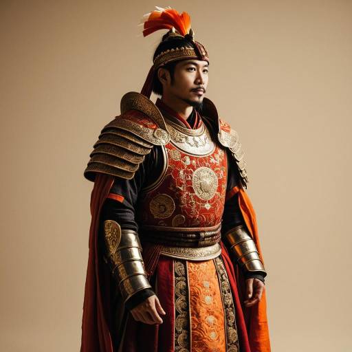 Asian Warrior in Traditional Historical Armor
