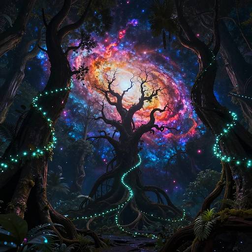 Floating Forest Sanctuary in Galaxy