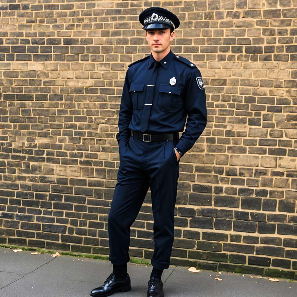 Energetic Young Police Officer Portrait