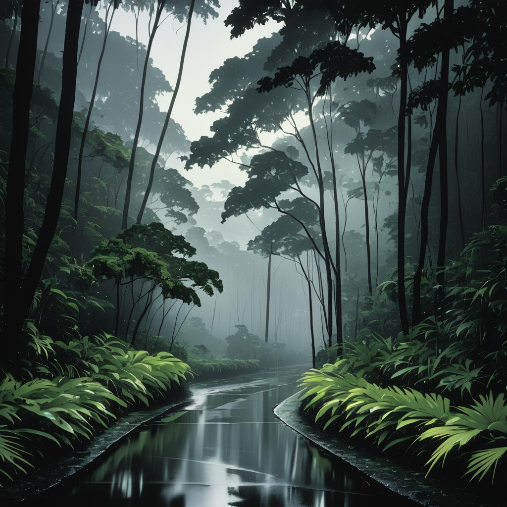 Ethereal Jungle Trails at Dawn