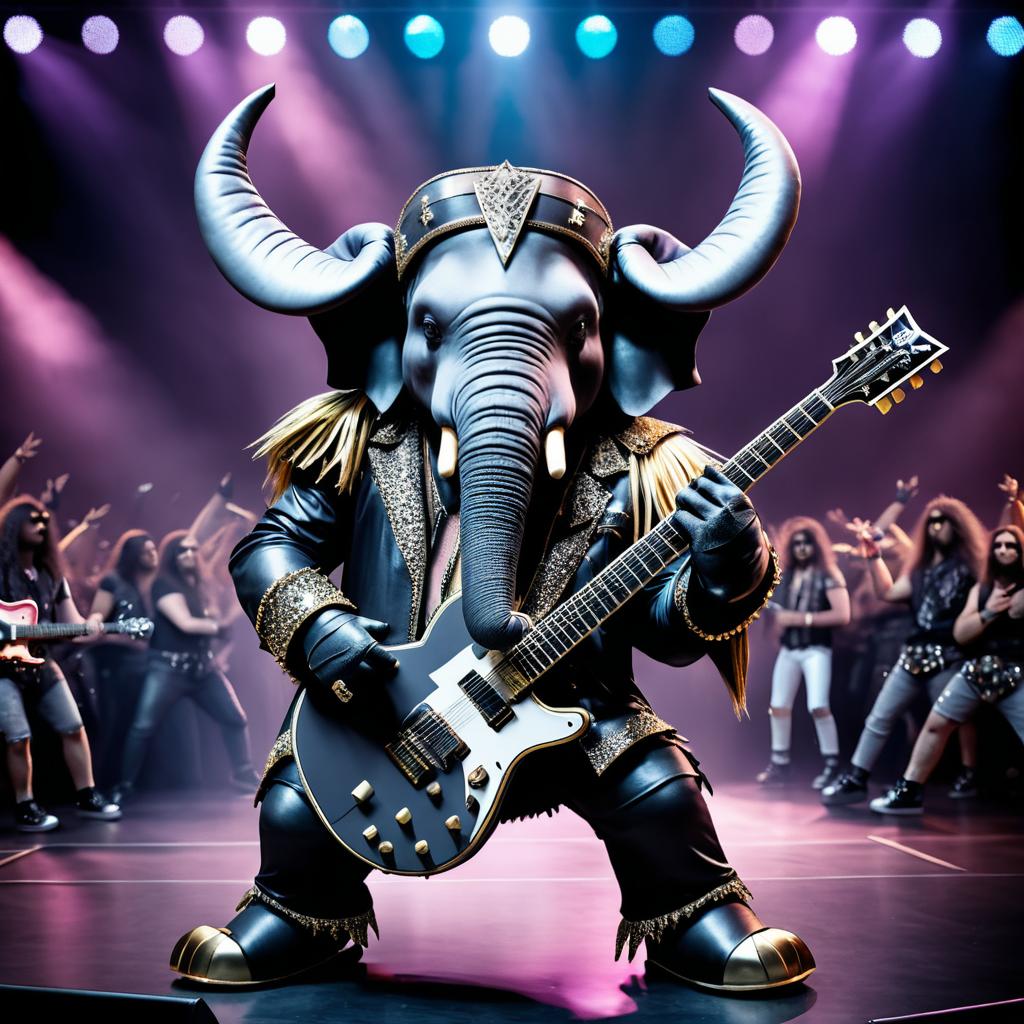 Rock Star Elephant in Concert Thrill